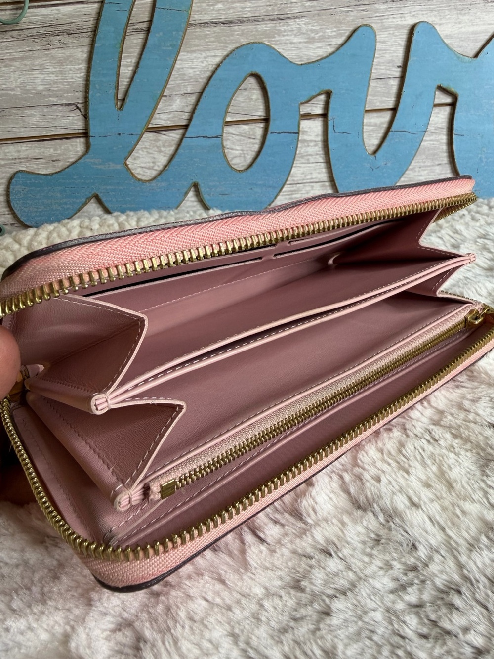 AUTHENTIC LOUIS VUITTON SPAIN PINK BALLERINE ZIPPY WALLET - Picture 9 of 16